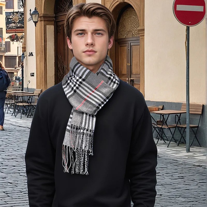 New Design Plaid Cashmere Scar - Muffler Men Wool review and price