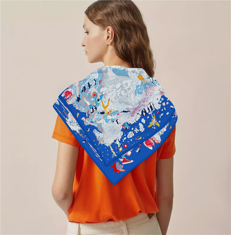 POBING Twill Silk Scarf Women  - Scarf Silk Square review and price