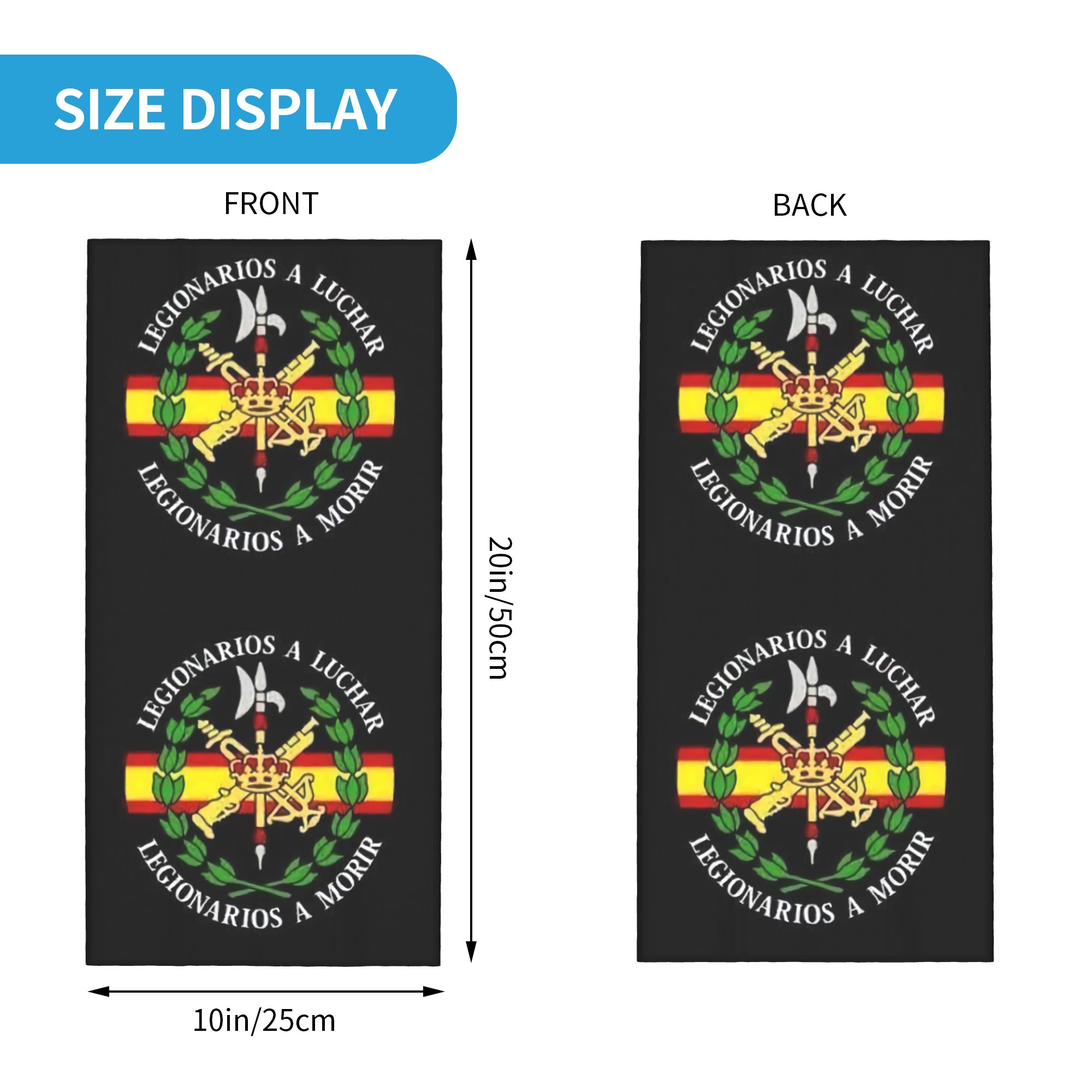 Custom Spanish Legion Bandana  - Neck Warmer Tube review and price