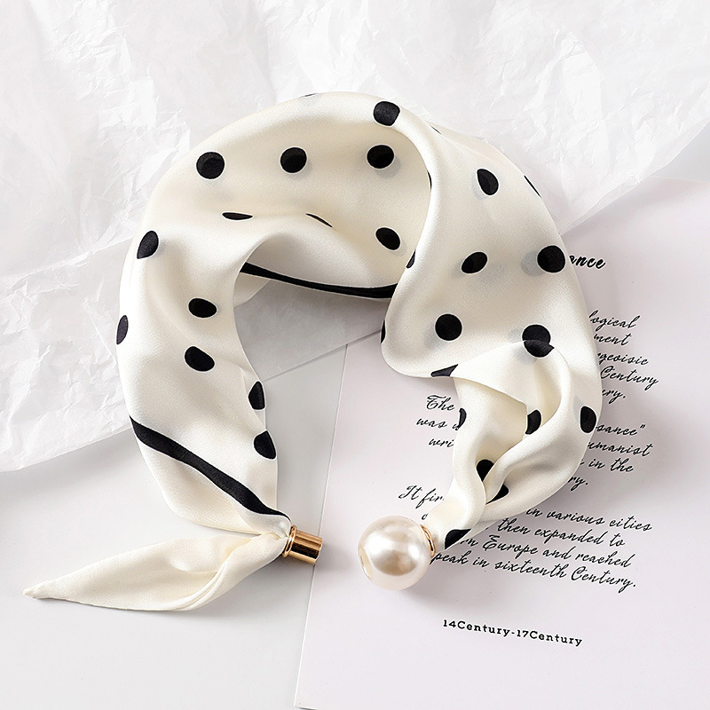 Women New Pearl Buckle Silk Sc - Ascot Neck Scarf review and price