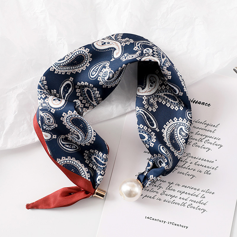 Women New Pearl Buckle Silk Sc - Ascot Neck Scarf review and price
