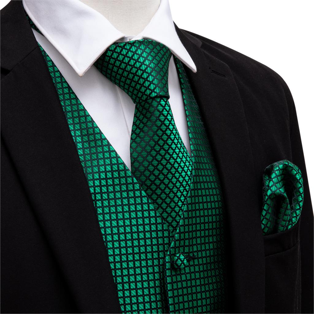 Green Suit Vest Men Paisley Wa - Silk Tie Striped review and price