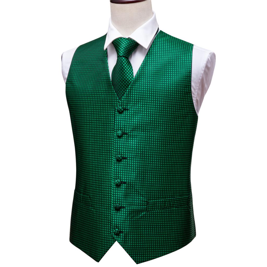 Green Suit Vest Men Paisley Wa - Silk Tie Striped review and price