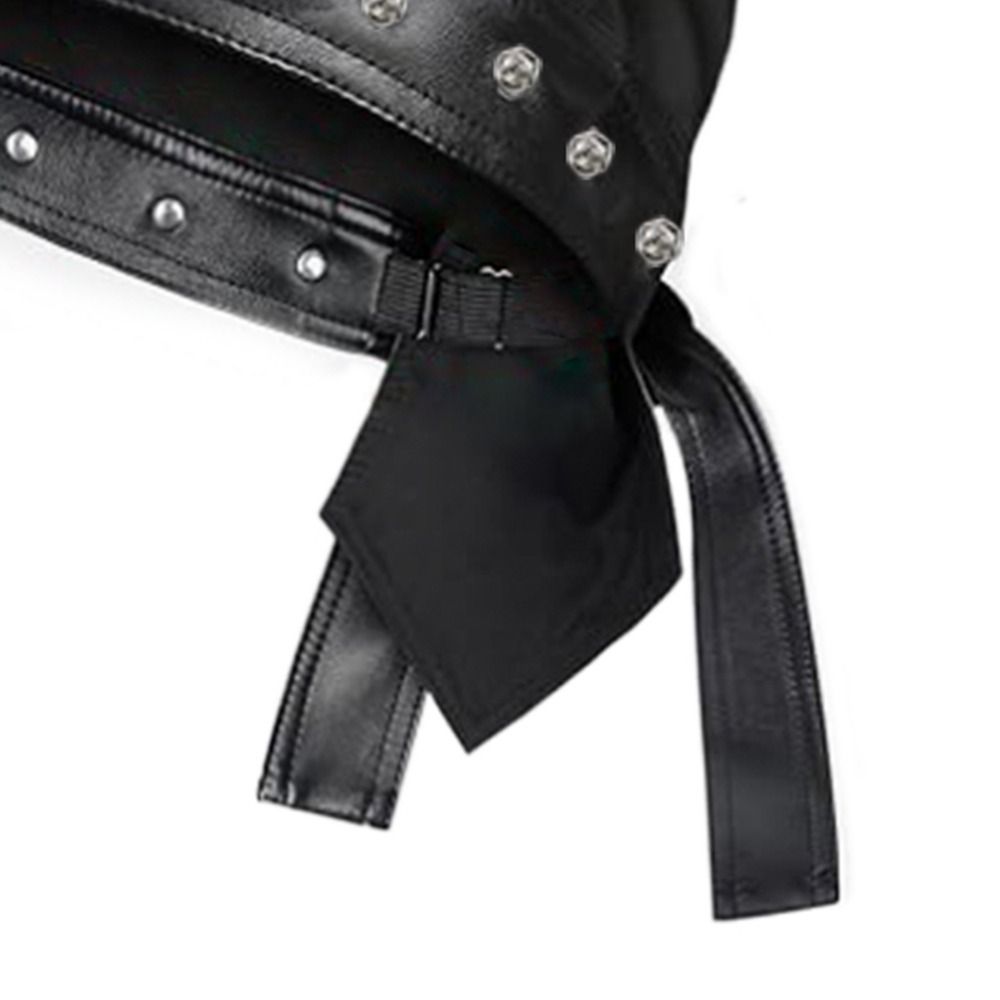 PU Leather Black Biker Cap Adj - Bandana Doo Rag review and price